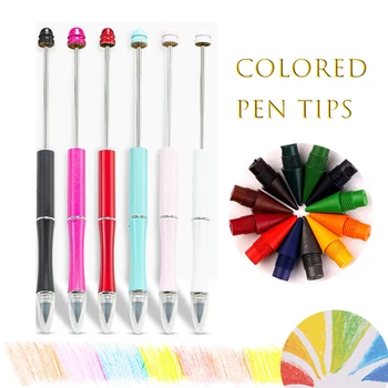 1 шт. ручка + 12 цветных наконечников для ручек, набор вечных наконечников из бисера 