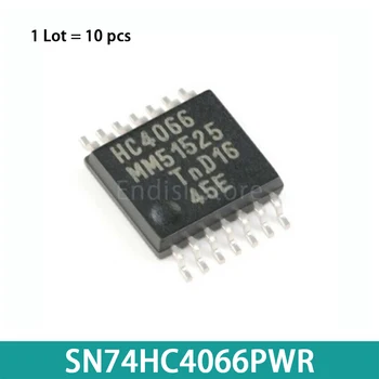 10ШТ SN74HC4066PWR 74HC4066PW HC4066 TSSOP-14 Четырехместный двусторонний аналоговый переключатель IC