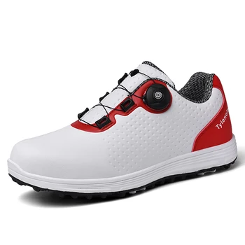 2023 Новая стильная обувь для гольфа, мужские водонепроницаемые нескользящие кроссовки для гольфа, женская дышащая обувь для гольфа без шипов, повседневная спортивная обувь