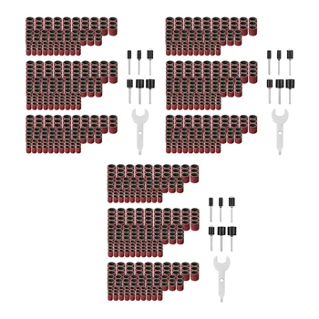 900 Штук шлифовальных ленточных втулок (80 /120 /240) + 18 штук барабанных оправок (2,35 мм / 3,17 мм) + 3 комбинированных гаечных ключа