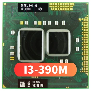 Intel Core i3-390M i3 390M SLC25 с частотой 2,6 ГГц Используется Двухъядерный Четырехпоточный процессор CPU 3W 35W Socket G1 / rPGA988A