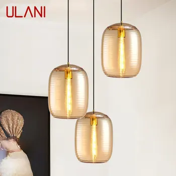 ULANI Современные золотые светодиодные подвесные светильники Промышленный Креативный Стеклянный дизайн Подвесной светильник для домашней столовой гостиной Декора спальни