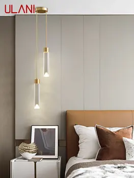 ULANI Современный золотой светодиодный подвесной светильник 3 цвета, простой креативный декоративный латунный подвесной светильник для домашней спальни