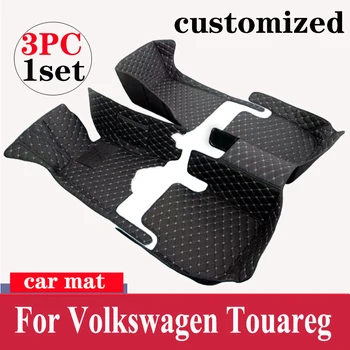 Автомобильные коврики для Volkswagen Touareg 2008 2009 2010 Пользовательские автоматические накладки для ног, автомобильные ковровые покрытия