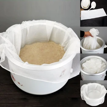 Белое антипригарное рисовое полотенце, ткань для пароварки, инструмент для приготовления дим-самов, Многоразовая хлопковая пароварка, сетчатая ткань для приготовления суши, приготовленный на пару хлеб
