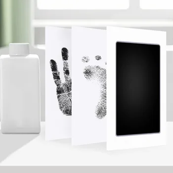 Бесплатная стирка, платформа для печати рук и ног, Защита от отпечатков пальцев шелкопряда, Защита от подделки, Памятный подарок по отпечаткам пальцев новорожденного