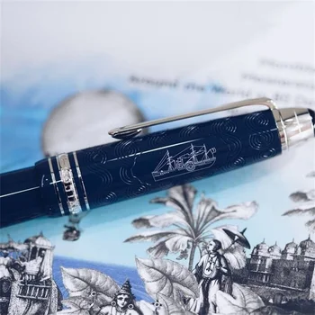 высококачественная синяя шариковая ручка с роликом 163 МБ / Шариковая ручка / авторучка классические канцелярские принадлежности для письма шариковыми ручками В подарок