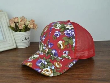 Горячая распродажа Женских бейсболок с цветочным принтом, Летняя Стильная кепка в стиле хип-хоп для женщин, быстросохнущая