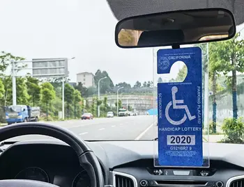 Держатель таблички для инвалидов для автомобиля, ультрапрозрачный держатель таблички для разрешения на парковку для инвалидов для автомобиля