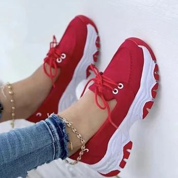 Женская красная повседневная обувь для ходьбы