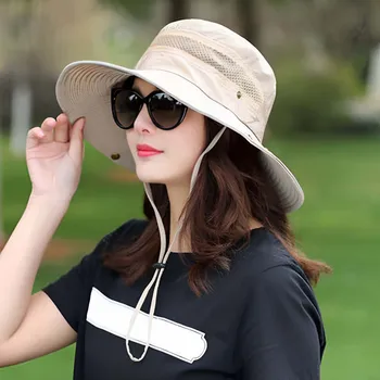 Женские летние солнцезащитные шляпы с регулируемой защитой от ультрафиолета, рыболовная походная шляпа для путешествий, отдыха на пляже, игр d88