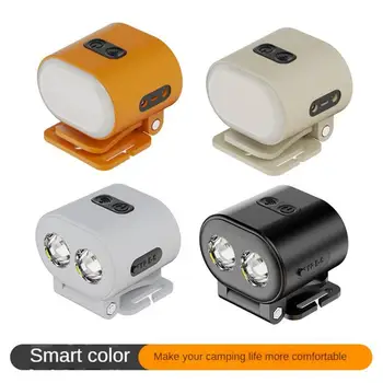Индукционный фонарь для ночной рыбалки, фара, USB-зажим для зарядки, светодиодная кепка, водонепроницаемая шляпа, уличная переносная лампа
