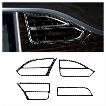 Карбоновое волокно, Автомобильная Центральная консоль, вентиляционное отверстие, наклейка на приборную панель, Боковая рамка приборной панели для Tesla 2012-2020 Model S X