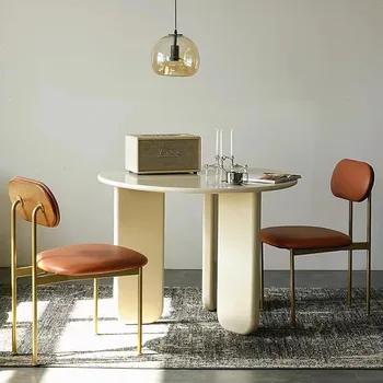 Круглый обеденный стол в минималистичном стиле, современный скандинавский Водонепроницаемый дизайн, обеденный стол для завтрака, мебель для дома Mesa De Jantar