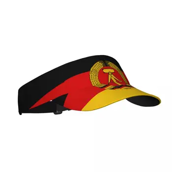 Летняя Воздушная солнцезащитная шляпа Флаг Восточной Германии, козырек с защитой от ультрафиолета, Спортивная солнцезащитная кепка для тенниса, гольфа, бега