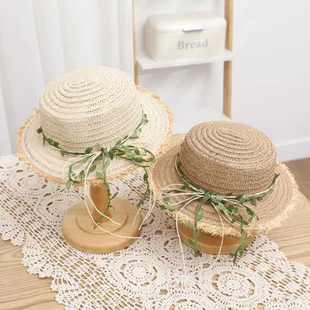 Летняя женская соломенная шляпа в милом пасторальном стиле, панамские соломенные шляпы для детей и взрослых, солнцезащитные кепки для пляжа на открытом воздухе