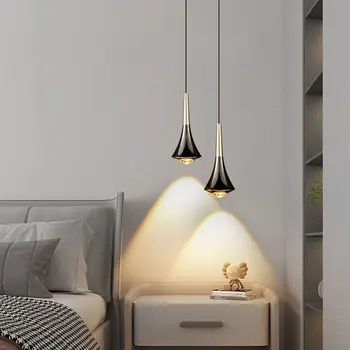 Маленькая подвесная лампа современная, простая и регулируемая креативная, легкая роскошная прикроватная лампа для главной спальни ресторанная подвесная лампа