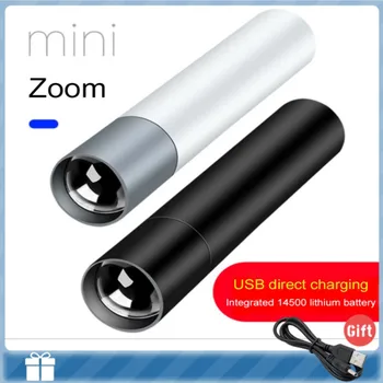 Мини Перезаряжаемый светодиодный фонарик Водонепроницаемый фонарик из алюминиевого сплава USB Зарядка Супер Яркий фонарь Фонарик SONG MAN Fishing