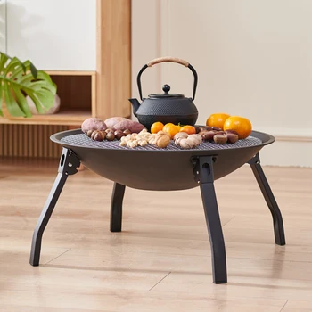 Многофункциональная походная плита для барбекю на древесном угле, обогреватель для барбекю, уличная горелка, мангал, стол для костровой печи