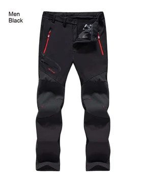 Мужские брюки для пеших прогулок, размер L- 6XL, теплые зимние высококачественные мужские водонепроницаемые лыжные треккинговые брюки