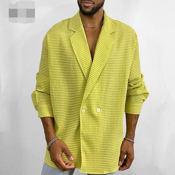 Мужской пиджак, весенне-осенний модный мужской повседневный костюм больших размеров в стиле хип-хоп