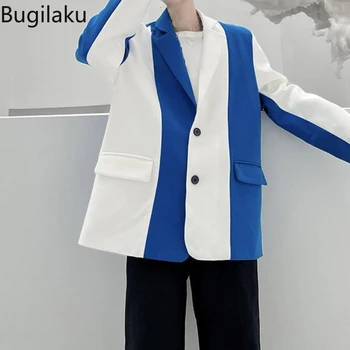 Наплечник в корейскую синюю и белую полоску Bugilaku для мужской моды