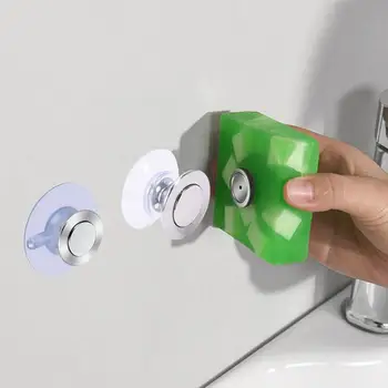 Настенный магнитный держатель для мыла из нержавеющей стали, Компактная вешалка, устойчивая к коррозии, прочный держатель для мытья посуды для домашнего туалета, ванной комнаты
