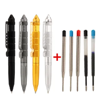 Новая высококачественная ручка 502 металлического цвета, тактическая защитная ручка, Гелевые шариковые ручки для офиса школьников