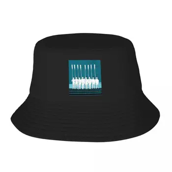 Новая гребная команда в бело-синей широкополой шляпе с помпонами, дизайнерская шляпа, мужская и женская шляпа