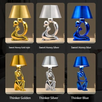 Новая перезаряжаемая светодиодная настольная лампа Creative thinkers Nightlight Спальня кабинет прикроватный декоративный светильник Подарок на День рождения