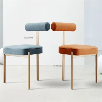 Обеденные стулья из скандинавской фланели для кухонной мебели, домашний табурет, стулья со спинкой, стулья для столовой, кухонный стул, туалетный столик