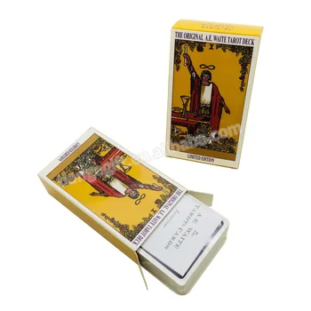 Оптовая колода для печати на заказ 7x12 см 78 карт оригинальные карты Таро с путеводителем