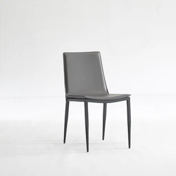 Офисные Кожаные обеденные стулья Nordic, Дизайнерский Эргономичный обеденный стул для гостиной, Роскошный балкон для вечеринок, мебель Silla Comedor WJ45XP