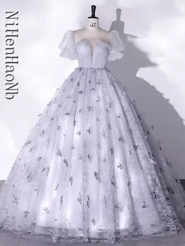 Платья принцессы для выпускного вечера Классические Элегантные Длинные Пышные платья Sweet Vestidos De Debutante