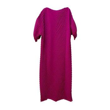 Плиссированное платье 2023 Осень Новое Плиссированное Длинное платье свободного покроя ручной работы Большого размера 2023 Осень