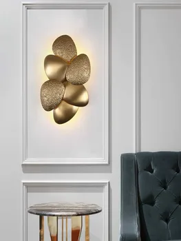 Постмодернистский свет роскошный настенный светильник гостиная ТВ фон настенный светильник минималистский дизайн металлическая стена кровати в гостиничной спальне
