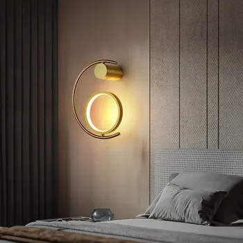 Прикроватный Настенный Светильник LED Master Bedroom Light Роскошный Креативный Дизайн Настенного Светильника Современный Минималистичный Фон Гостиной Настенный Светильник