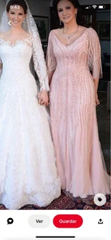 Розовые платья для матери невесты, кружева с длинными рукавами, Большие размеры, вечерние платья для вечеринок, Длинные Элегантные платья для мамы на выпускной
