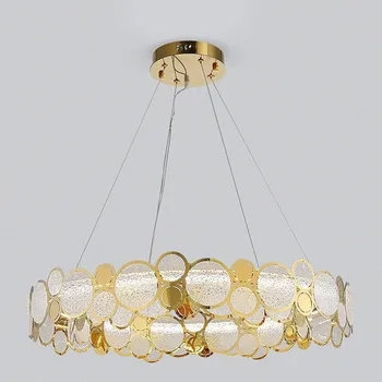 Роскошная светодиодная люстра, современный креативный стеклянный подвесной светильник для гостиной, столовой, декора спальни, подвесных светильников