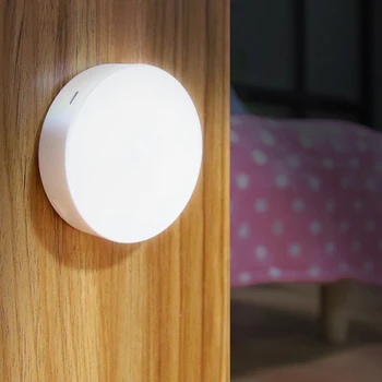 Светодиодный ночник с датчиком движения, USB перезаряжаемый настенный светильник для спальни, лестницы, интеллектуальная лампа с датчиком освещенности для дома, энергосберегающая