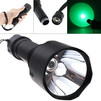 Светодиодный тактический охотничий фонарик XPE, водонепроницаемая бликовая вспышка, фонарь с зеленым светом для охоты /рыбалки на открытом воздухе