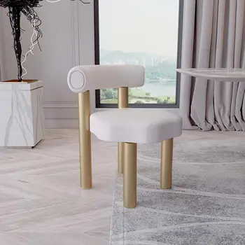 Современные роскошные Кухонные обеденные стулья Nordic Metal Эргономичные Односпальные обеденные стулья для гостиной Silla Comedor Мебель для дома YX50DC