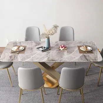 Современный золотой чайный столик с подсветкой, Роскошный обеденный стол из мрамора, изготовленный на заказ, Креативная минималистичная Кухонная мебель, Итальянская простота