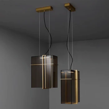 Современный стеклянный подвесной светильник итальянского дизайна, креативная Светодиодная Маленькая Стеклянная подвесная лампа для потолка, кухонный остров, Прикроватное украшение.