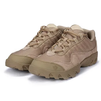 Уличные армейские фанаты Comabt Тренировочные ботинки для скалолазания пеших прогулок кемпинга Кожи пустыни нейлона Износостойкой водонепроницаемой тактической спортивной обуви