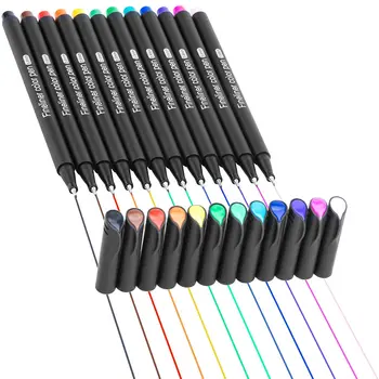 Цветные карандаши Fineliner 12/24шт для заметок Календарь Повестка дня ведение журнала Арт-проект