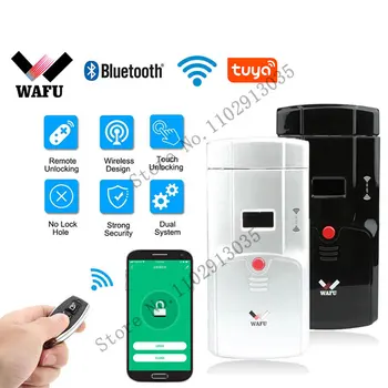 цифровой умный дверной замок с поддержкой отпечатков пальцев Tuya Wifi Bluetooth Lock Управление телефоном Дистанционное управление Невидимый замок с касанием пальцем