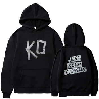 Черный пуловер с капюшоном Kevin Owens Just Keep Fighting, мужская толстовка, Стильная одежда в стиле хип-хоп с длинными рукавами, трендовая одежда в стиле ретро.