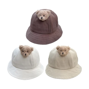 Широкополая шляпа для ребенка, солнцезащитная шляпа для мальчиков и девочек 1-2 лет, головной убор, походная шляпа