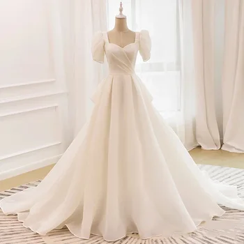 Элегантное Бальное платье, Женские Свадебные платья, Придворный шлейф, свадебные платья, Вечернее платье Невесты
